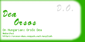 dea orsos business card